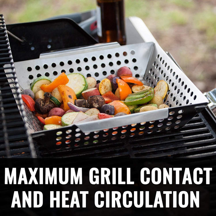 Non stick grill basket sale